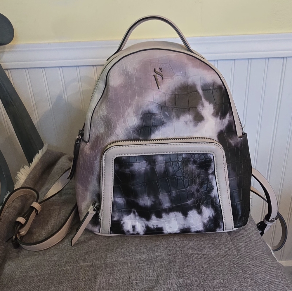 SV Simply Vera Pink/Black/Brown Women's Backpack Purse